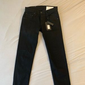 Rag & Bone Fit 1 Skinny Black Denim Jeans